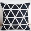 Personalisierte Schwarz-Weiß Dekorative Kissenhülle Geometrie Polyester Sitz-Taillen-Kissenbezug für Sofa Heimdeko