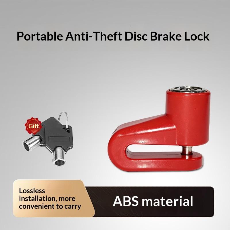 

Motorcycle Bike Anti-Theft Wheel Disc Brake Lock, Safety Disc Wheel Lock, Mountain Road Bike Padlock With Keys 1Pc 1 красный
