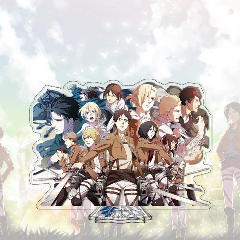 Atak na tytana akrylowy stojak zabawki modele Cosplay Anime figurka dekoracja stojaka figurka kolekcjonerska