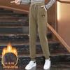 Bear Sweatpants Women's Autumn and Winter Wicks Fleece Thickened Men's and Women's Leisure Sports Tied Feet Women's Sports Pants