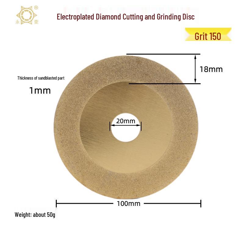 Titanium & Nickel Plated Diamond Cutting Disc for Ceramic, Jade, and Glass - Seam & Grout Cleaning Blade