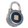Fingerprint Padlock Bluetooth App Control IP65 Waterproof Safety Electronic Lock for Locker Drawer Office Gym Blue