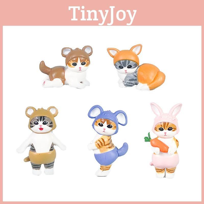 Cat Cute Mofusand Animal Costume Model Ornament Set For Decoration Desktop