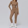 Womens Quick Dry Stretchy Yoga Set Workout Running Sport Outfit