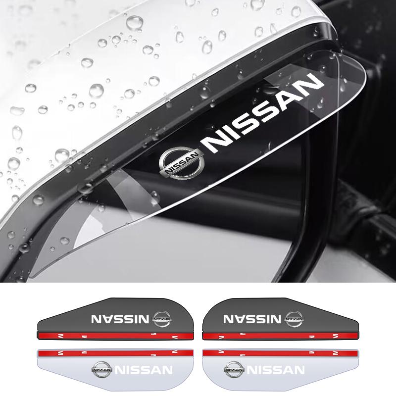 2pcs Car Side Rearview Mirror Guard Cover Rain Eyebrow Covers Stickers For Nissan Nismo Tiida Teana Skyline Juke X-trail Almera