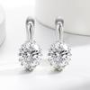 Stylish Oval Diamond Eight-Heart, Eight-Arrow Earrings for Women - European & American Design