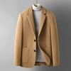 Men's Single-Faced Cashmere Overcoat - Autumn/Winter Solid Color Short Wool Suit