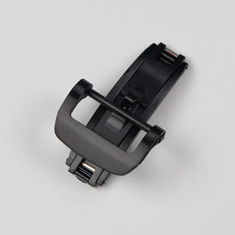 18mm Edelstahl Faltschließe für AP Modifikation GA2100 Schmetterlingsschließe Silber Schwarz Gold für Gummi Leder Uhrenarmband
