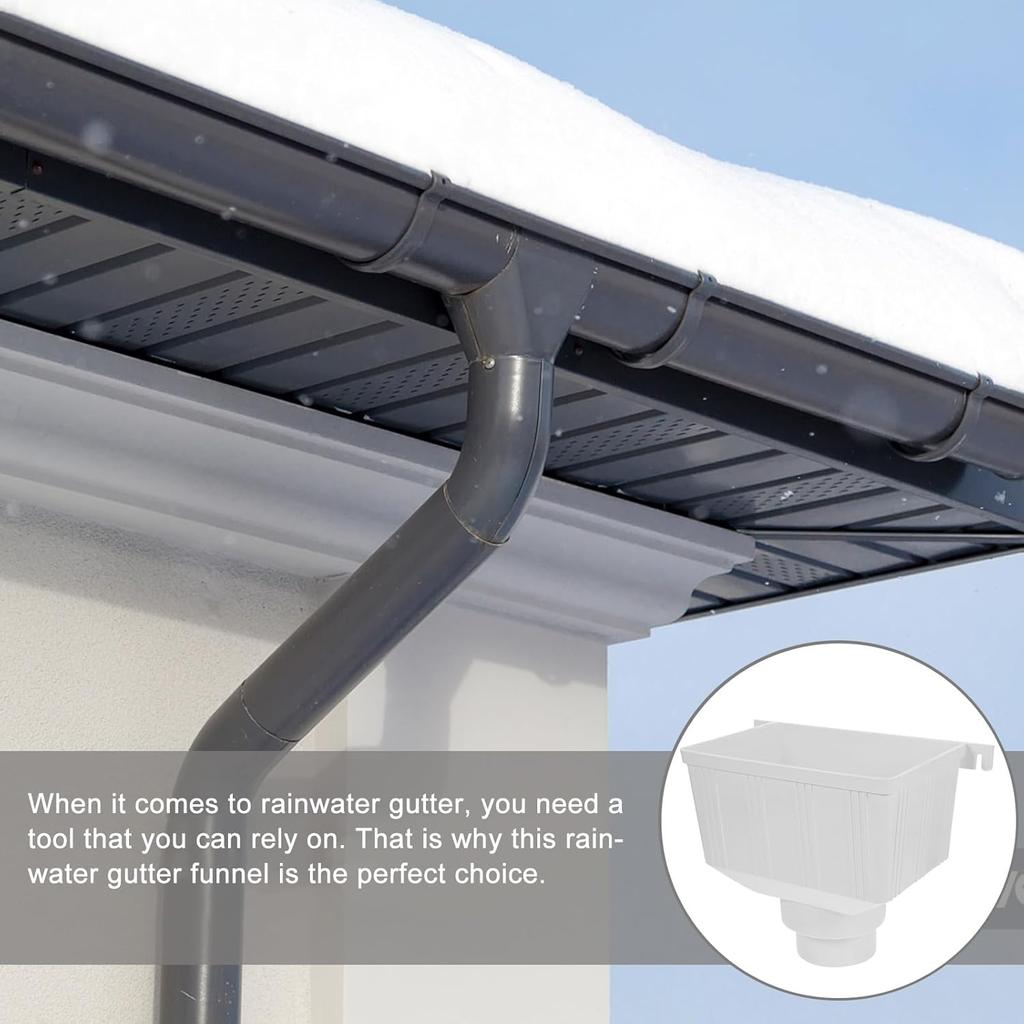 Gutter Downspout Adapter Downspout Drainage Connector Rainwater Gutter Rainwater Diverter for Outdoor Downpipe Gutter Accessory