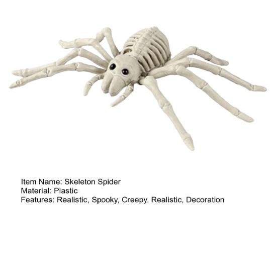 Halloween Animal Skeleton Horrible Spider Skeleton Statue Simulation Spider Bone Model for Yard Garden Lawn Patio Halloween Decor