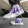 Fashion Street Purple Platform Sneakers Unisex Original Design Men's Skateboard Shoes Fashion Leather Casual Sports Shoes For Men Women