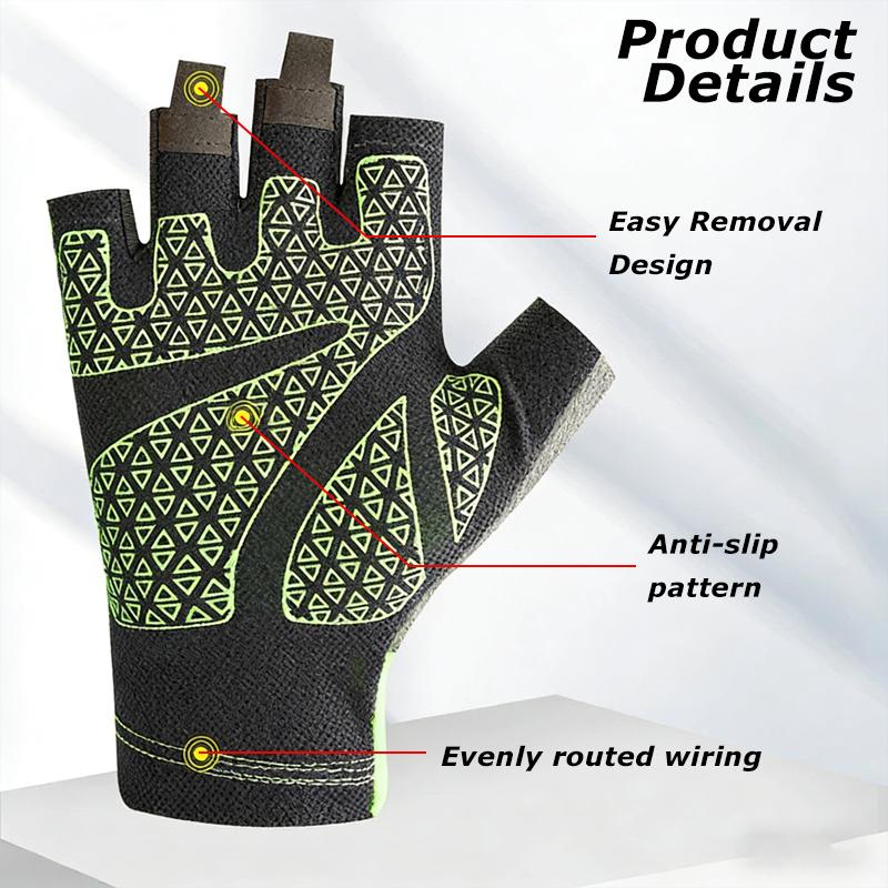 Half Finger Cycling Gloves Anti-Slip Breathable Short Finger Workout Gloves for Outdoor Sports Fitness Biking Driving Gear 6