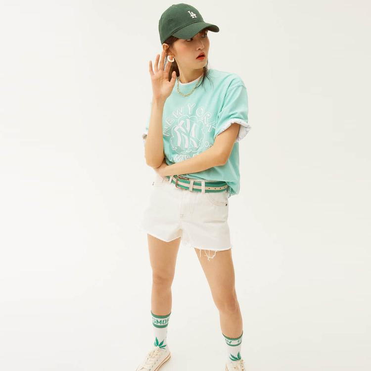 New MLB Casual Shorts Women's White 31DPW5131-50I