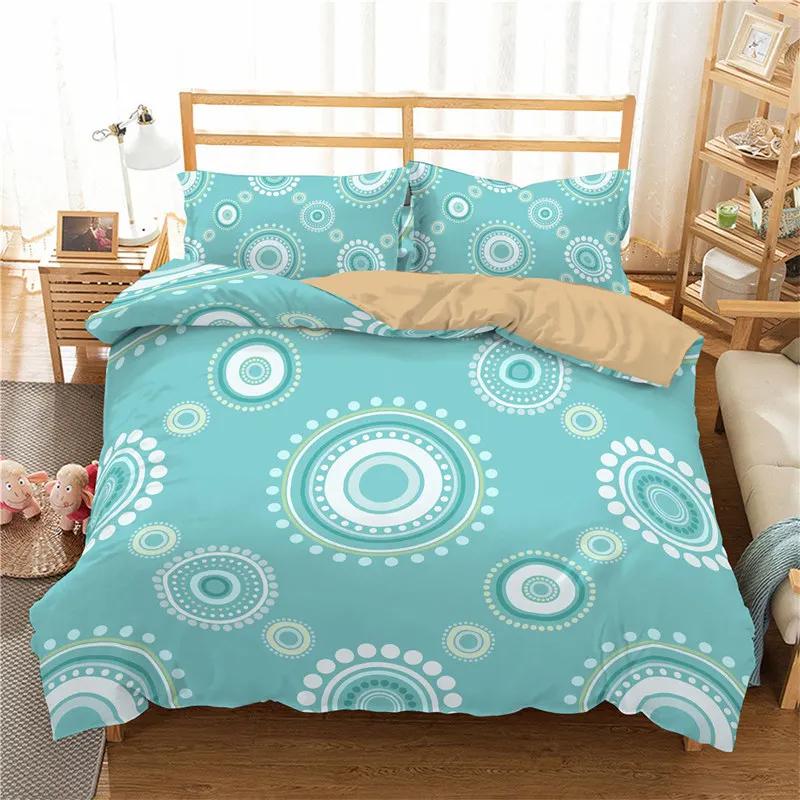Bohemian Mandala Duvet Cover Set Hippie Twin Full Queen King Bedding Set Polyester Ethnic Floral Quilt Cover with 2 Pillowcase