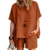HNXC Spring and Summer Collection: A Stylish and Elegant Two-piece Set with Loose Short Sleeves and Shorts