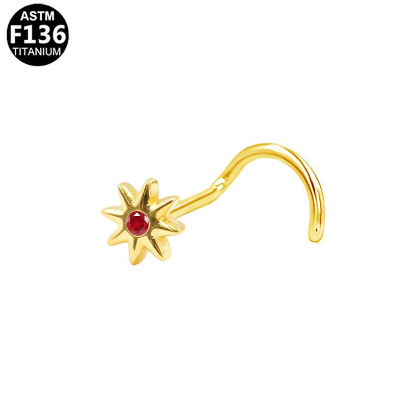 Evropský Americký G23 Titanový S-bar Srdíčko Piercing do Nosu Šperky Módní Trend