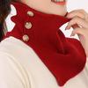 Warm Scarf Knit Collar Scarf Solid Color Scarf Knitted Elastic False Collar