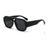 Fashion Double Bridges Square Sunglasses Women Candy Color Retro Wide Legs Men UV400 Sun Glasses Shades Eyewear