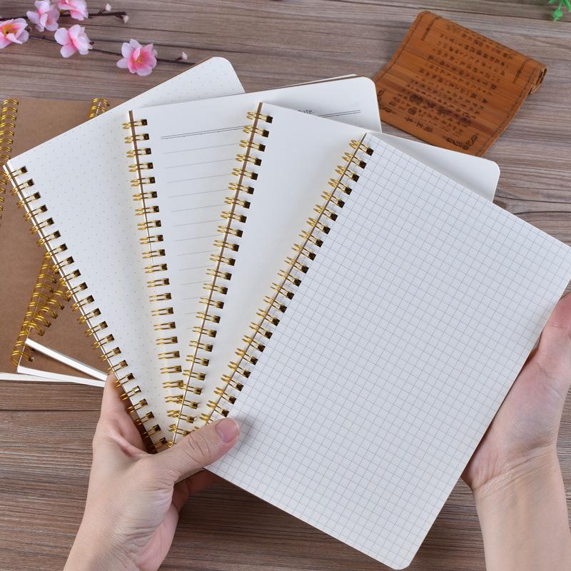 A5 Dot Grid Kraft Paper Coil Notebook for Office and Students