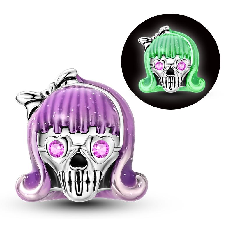 Copper Charms Luminous Beads Firefly Chameleon Fit Original Bracelet Pendant Diy For Woman Jewelry