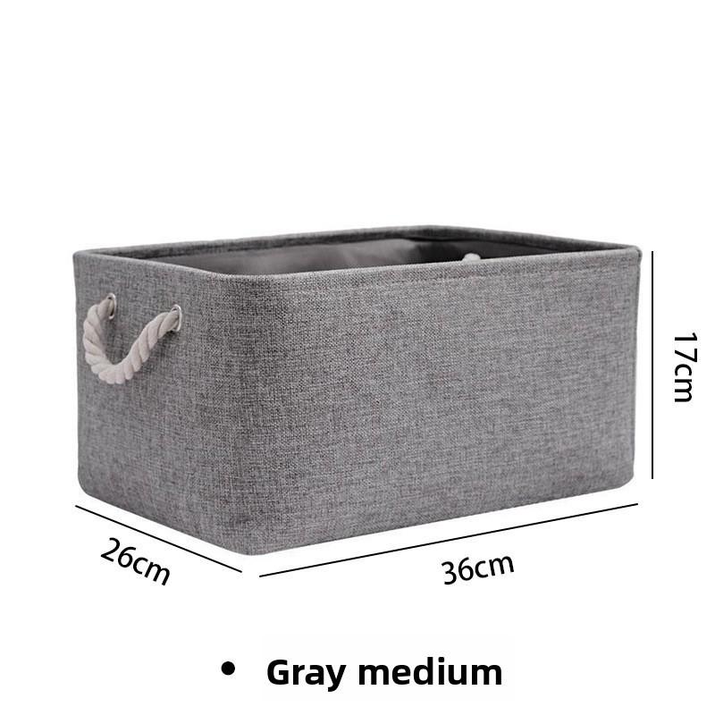 Foldable Linen Storage Basket With Large Capacity For Cosmetics And Clothes