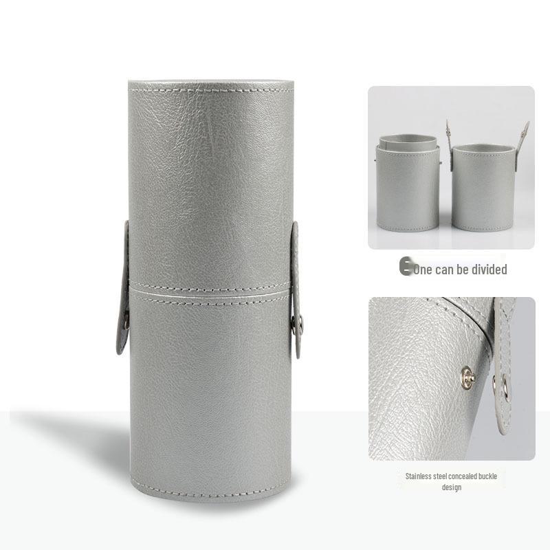 Portable Dustproof Makeup Brush and Pencil Storage Tube with Cover