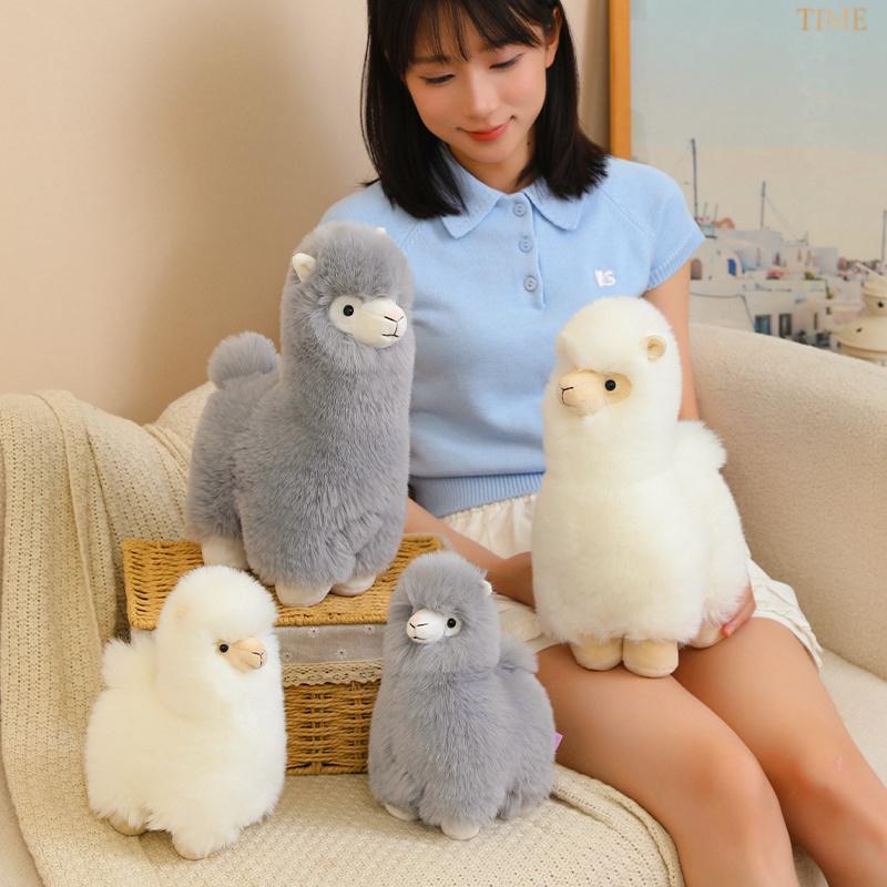 25/35cm Velvet Alpaca Plush Toy Soft And Comfortable Alpaca Doll Hug Pillow Standing Posture Sheep Soft Stuffed Animal Doll