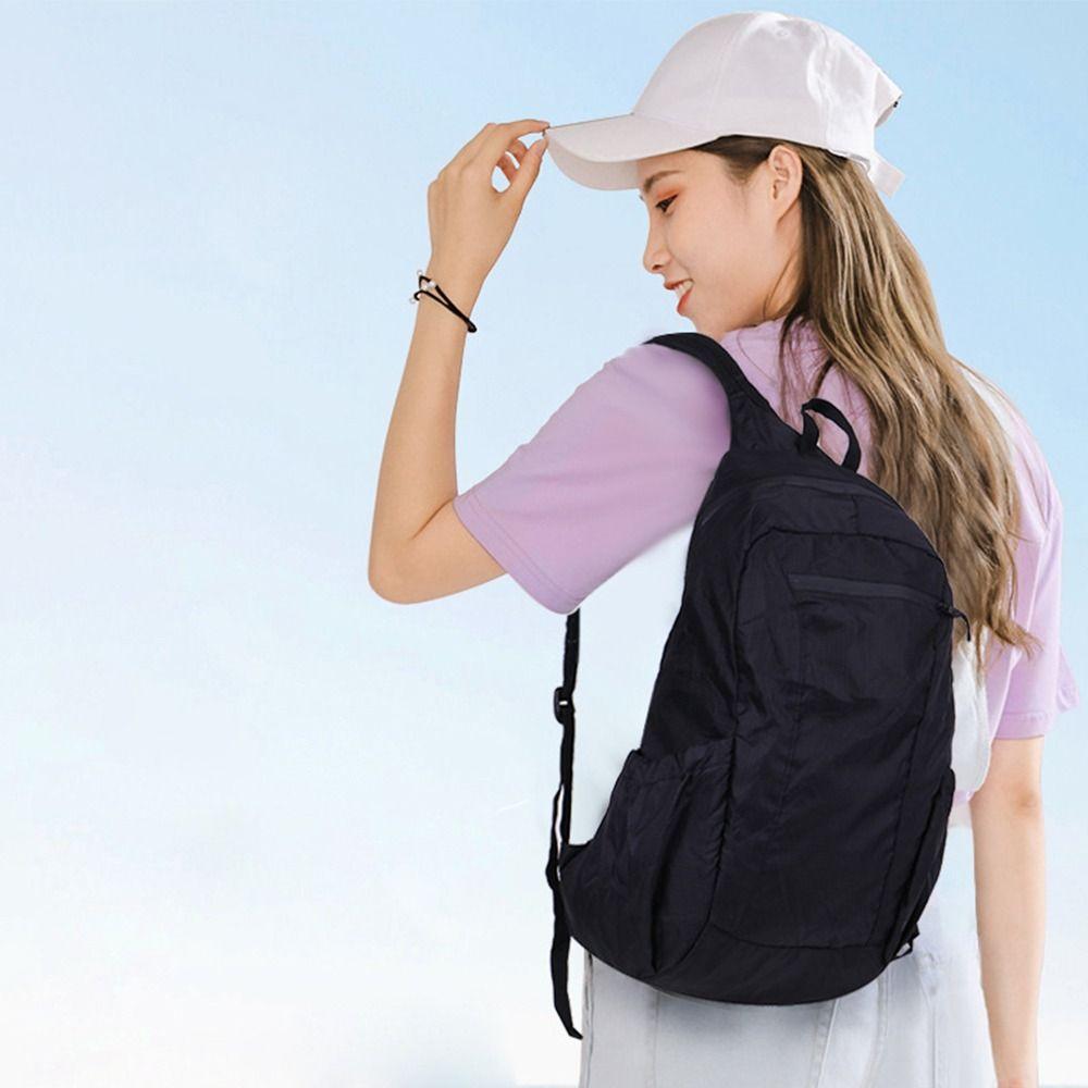 Reißverschluss Campingrucksack Polyester Faltbare Reisetasche Lässiger Sportrucksack Herren