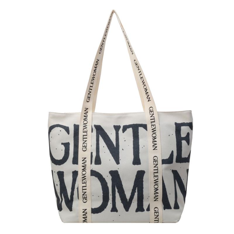 Tote Mommy Canvas Tasche Neuer Alphabet-Druck Einfache Umhängetasche Trendig