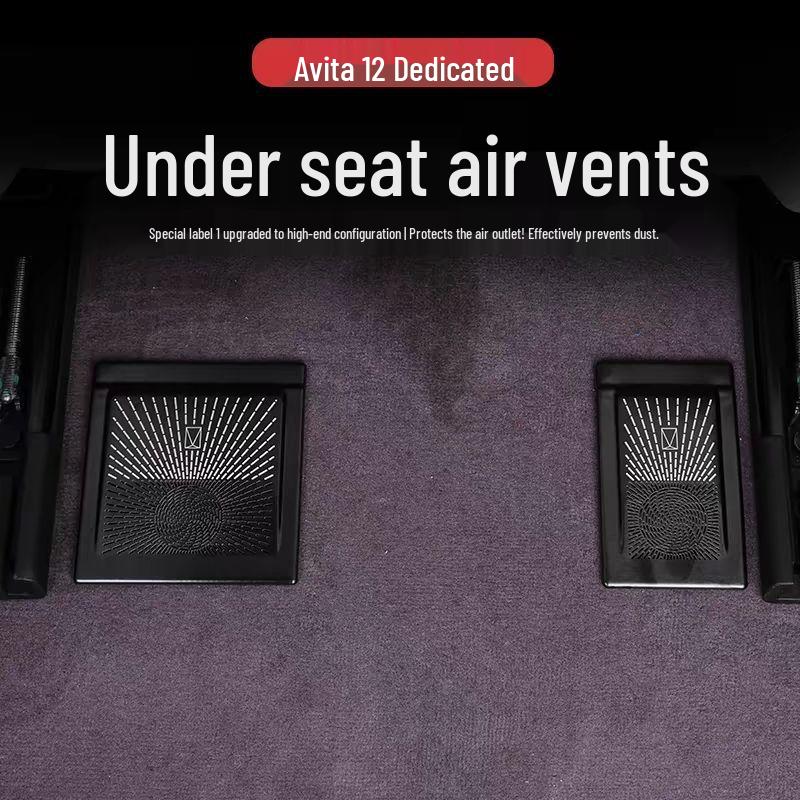 Compatible with 25 Avita 12 Models, Stainless Steel Under-seat Air Vent Cover, Anti-clogging and Dustproof.