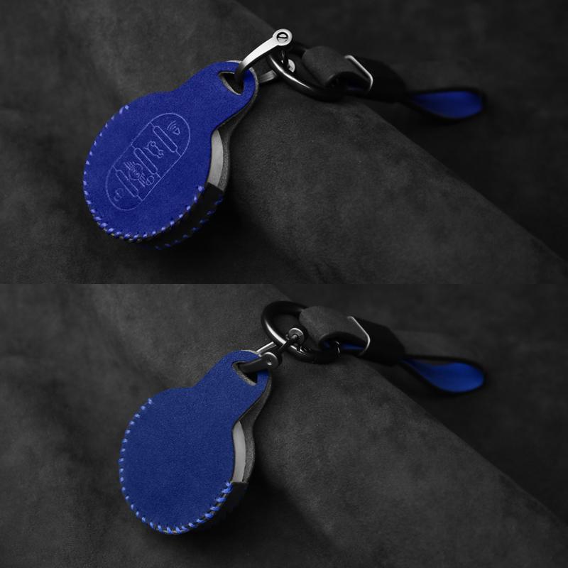 Suitable for BMW MINI Alcantara Suede Key Cover Cooper Countryman Hand-swen Key Case Buckle Car Accessories CVA2