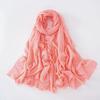47 Colors Winter Hijab Fluffy Cotton Polyester Scarf Soft Pashmina Warm Neck Wrap Women Plain Fashion Cosy Shawl Shemagh
