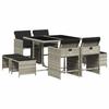 VidaXL Garden Dining Set with Cushions 9 Pcs, Patio Table and Chair, Patio Furniture, Outdoor Furniture, 3211139