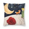 The Little Prince Fox Square Pillowcase Polyester Linen Velvet Printed Zip Decor Pillow Case Room Cushion Cover