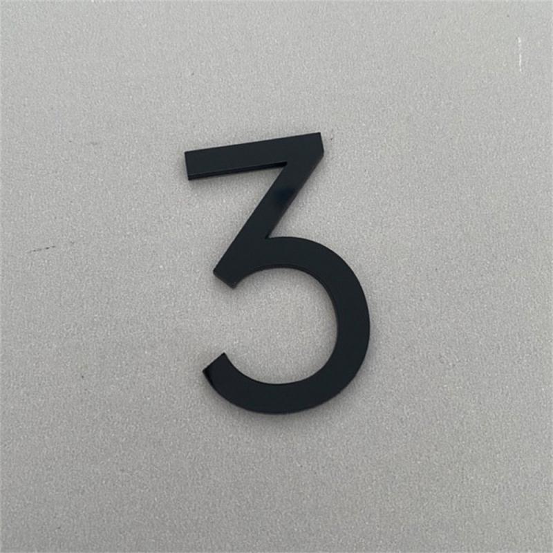 3D Self-adhesive Waterproof Plating House Number 0 To 9 Modern Gold Digits House Number Door Plate Address Outdoor Door Number