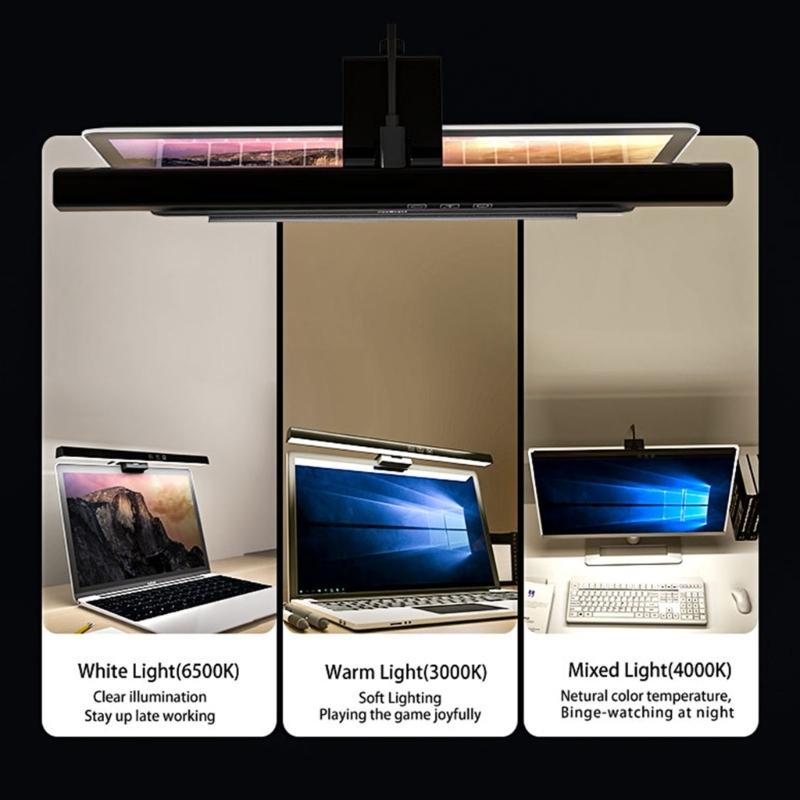 Adjustable Brightness Clip on Reading Light Plastic Texture Suitable for Desktop Screen Energy Efficient LED Task Lamp