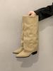 Pointed Long Knight Boots Women's 2025 New Autumn and Winter Temperament Thin Boots But Knee Trouser Boots