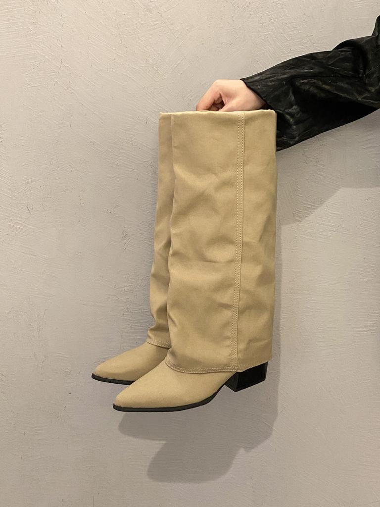 Pointed Long Knight Boots Women's 2025 New Autumn and Winter Temperament Thin Boots But Knee Trouser Boots