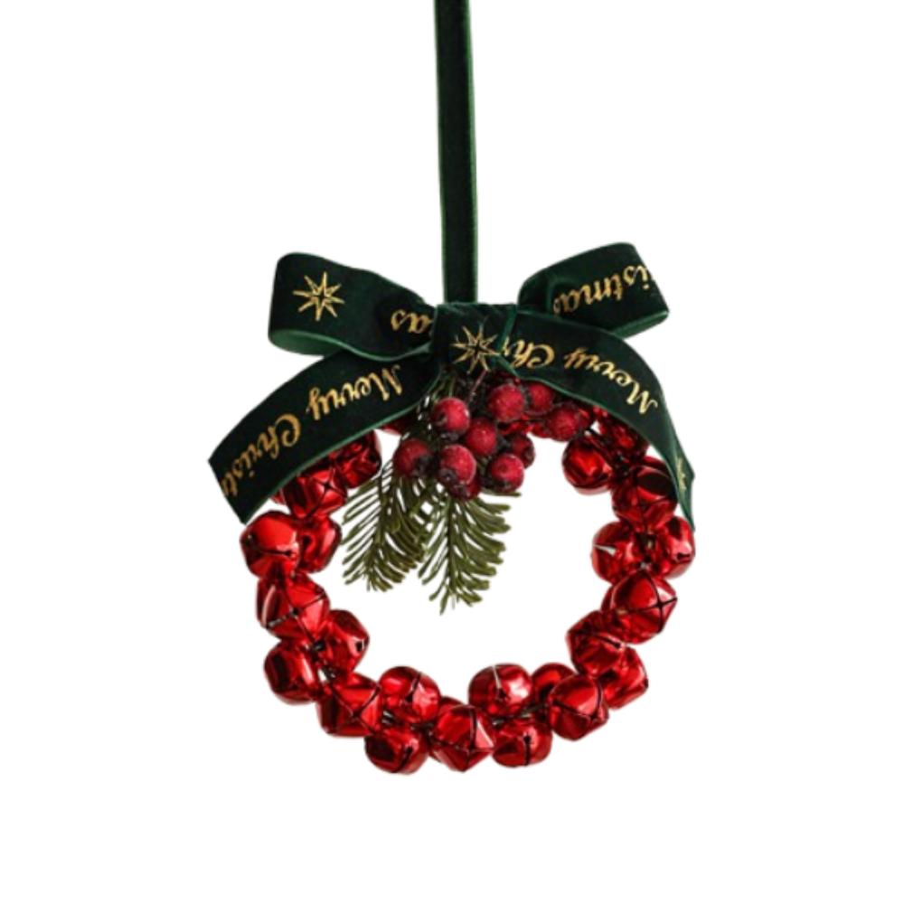 Handmade Christmas Bells Wreath Iron Xmas Tree Hanging Bells  Wedding Supplies