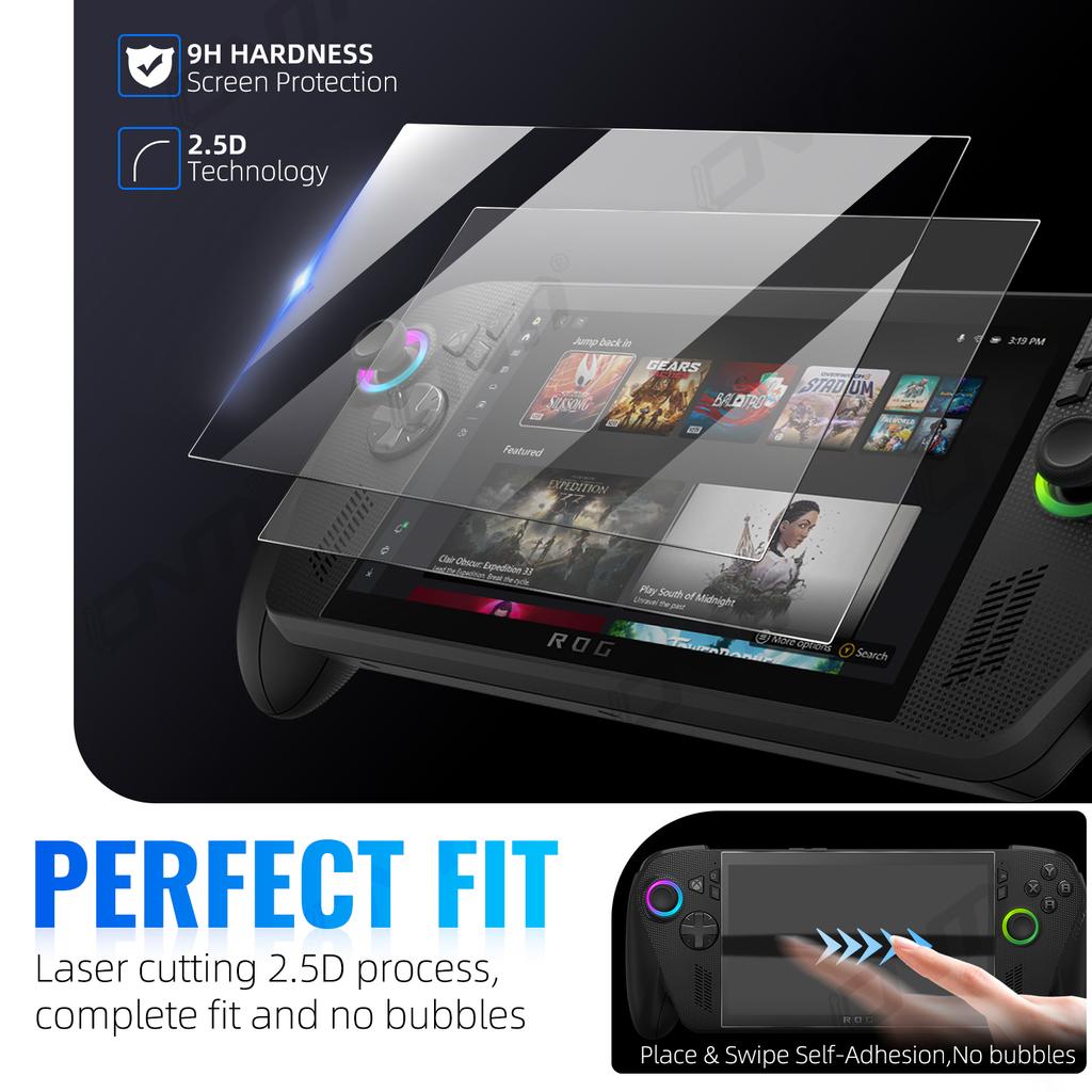 9H Tempered Glass for ROG Xbox Ally X Screen Protector, HD Clear Anti-scratch Protective Glass Film Accessories