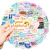 10/30/56pcs Motivational Jesus Phrase Graffiti Stickers Bible Verse Faith Decals Waterproof Graffiti Stationery Diary Sticker
