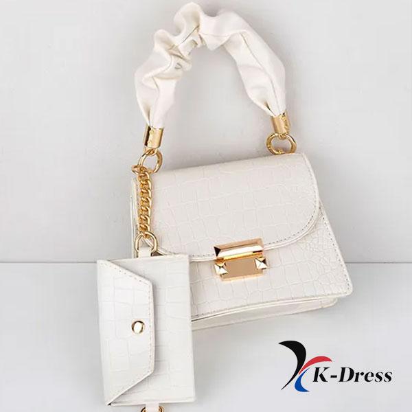 2 Combo Shirring Strap Mini Square Tote Bag (2 Colors)