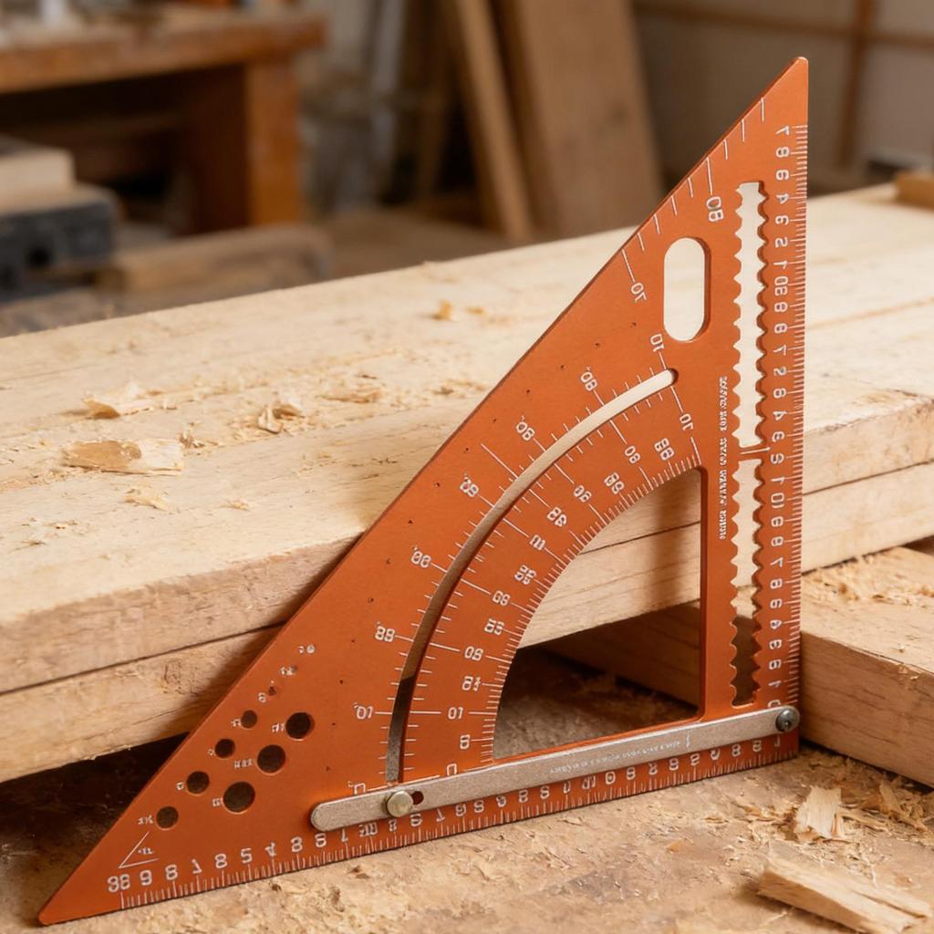 Carpenter Square Tool Adjustable Angle Measuring Layout Tool Woodworking Triangle Ruler For Men Professionals Hobbyists Women