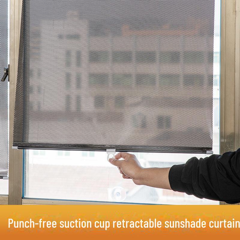 Retractable Suction Cup Car Sunshade & Home Window Roller Blinds