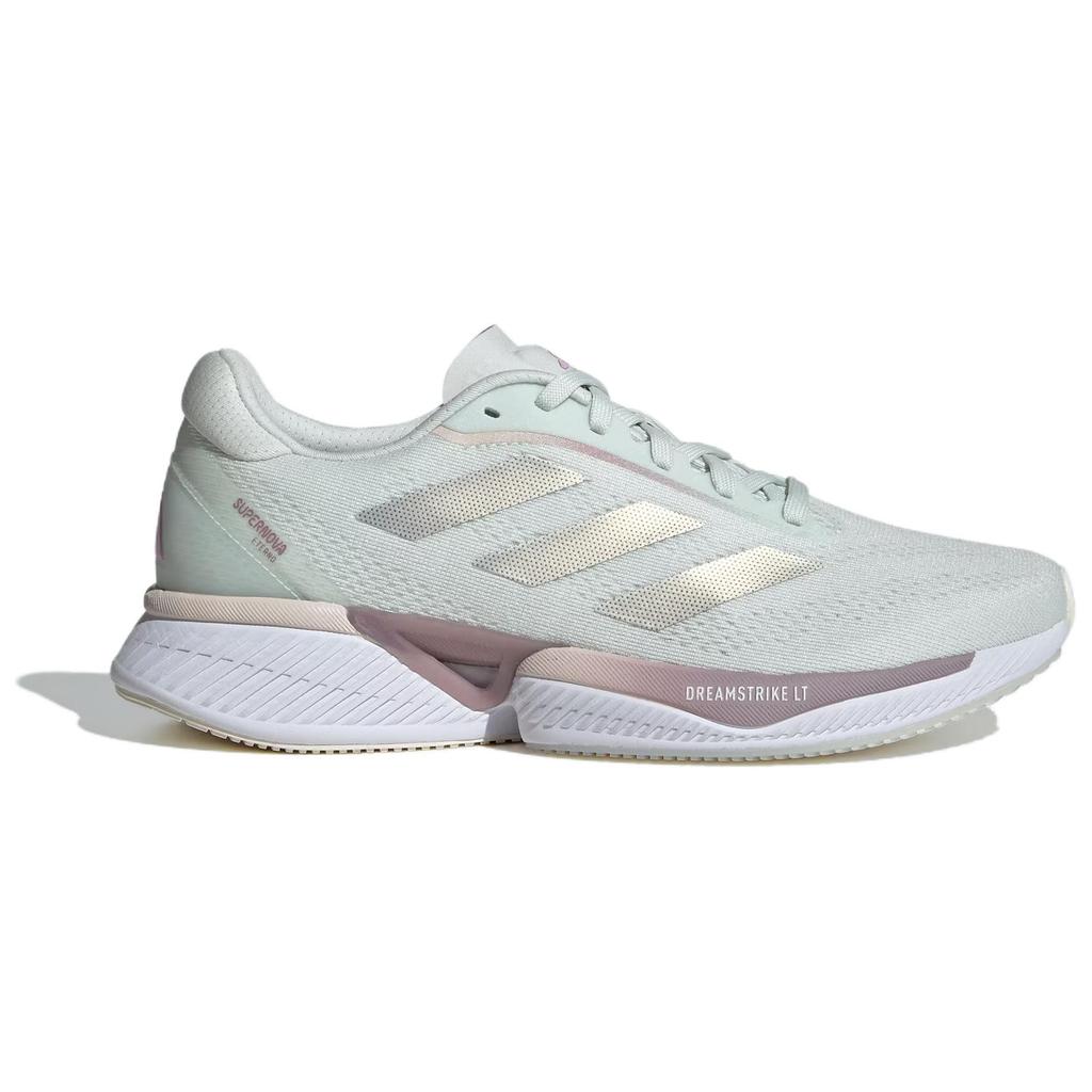 New Adidas Supernova Eterno Cushioning Wear Resistant Low Top Casual Running Shoes Women's White Silver Green IH0443