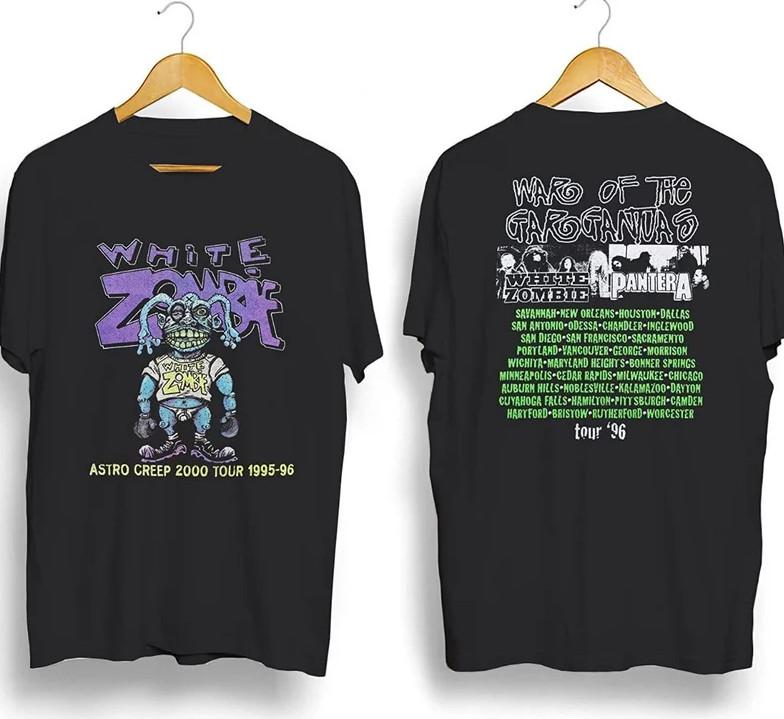 1996 WhITE Zombie' AsTRO Creep 2000 Tour T-Shirt Double Sided