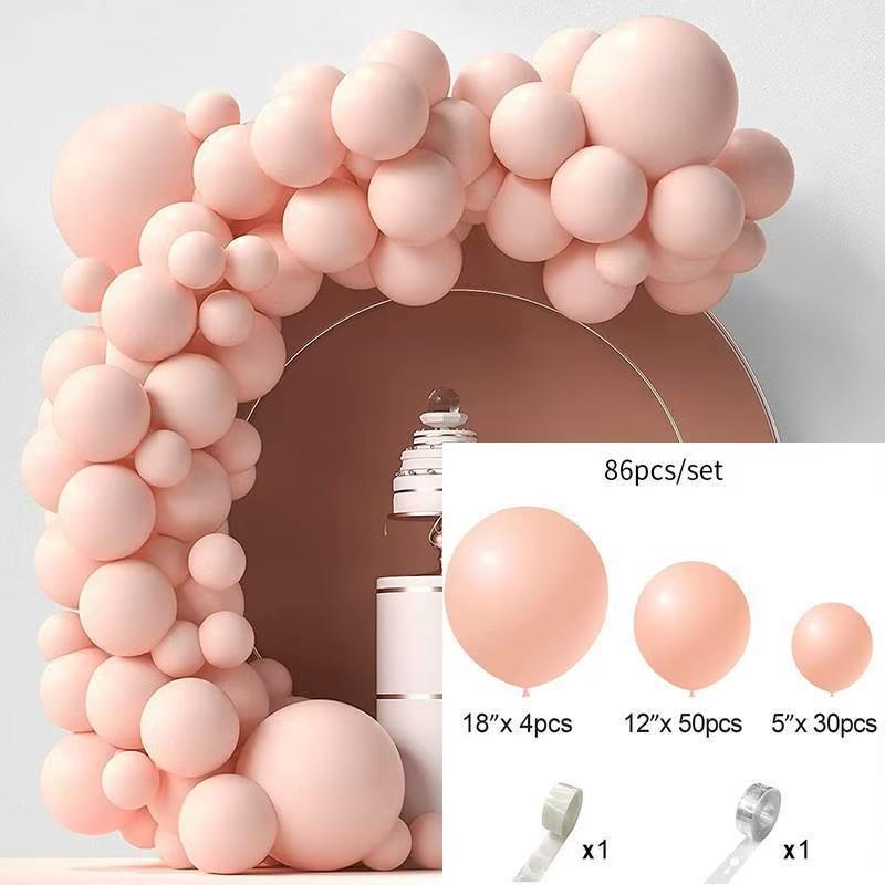 Conjunto de Balões Macarons Matte e Metálicos para Decorações de Festa de Aniversário Multicena