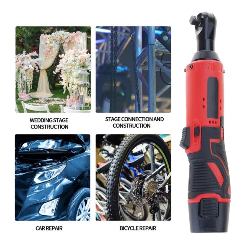 Cordless Ratchet Wrench Set Functional Electric Ratchet Wrench 18V Power Ratchet Tool For Various Application