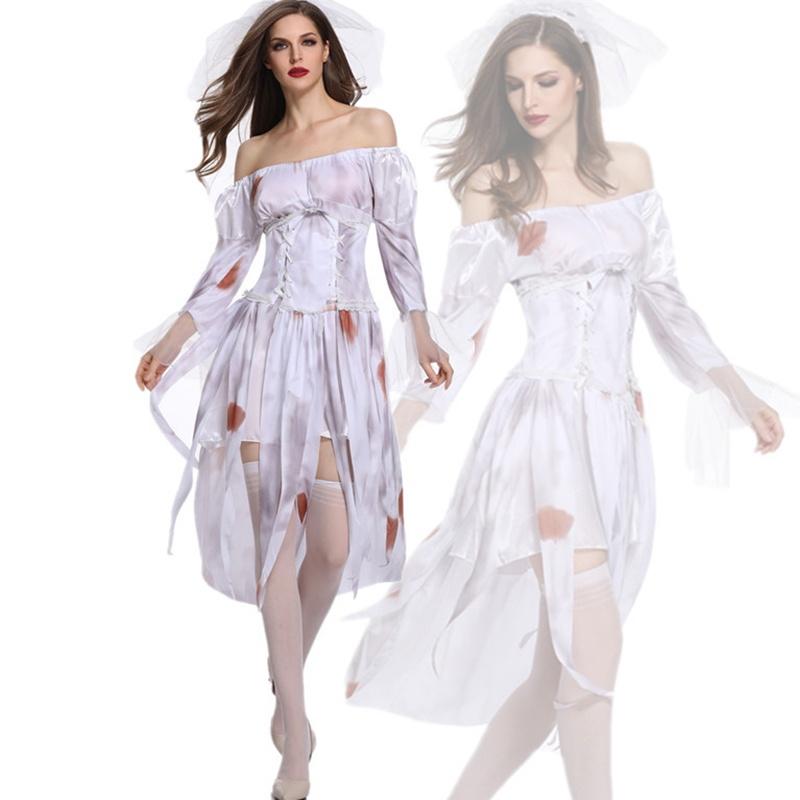 Elegant Zombie Corpse Bride Costume For Women Perfect For Halloween And Cosplay Events