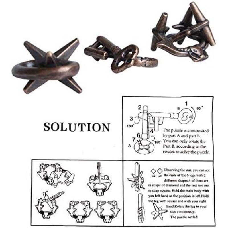 Brain Teaser Puzzle for Adults Puzzles Metal Hole Lock Adult Educational Toy Jigsaw IQ Puzzle